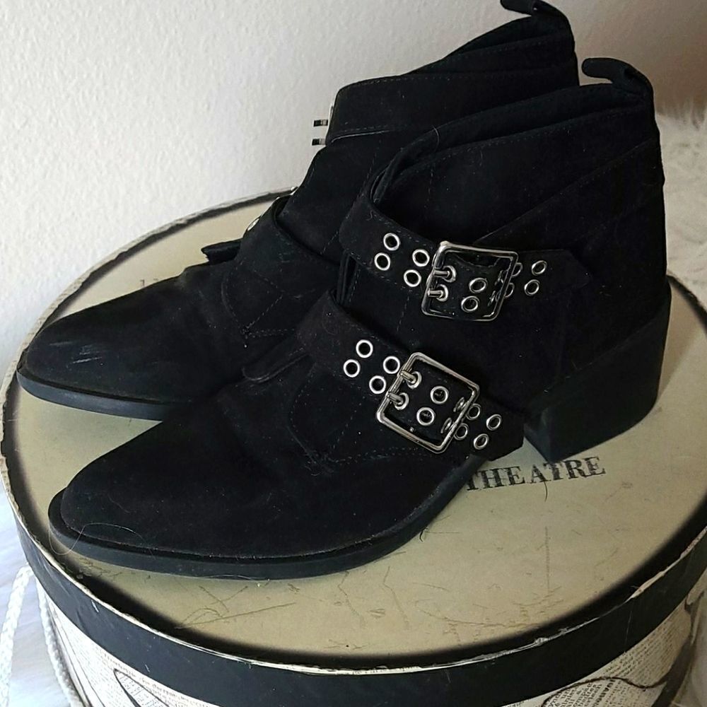 Divided Black Bootie
